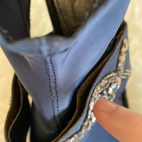 Vintage SOCK ANKLE Booties Stilettos Platform with Beaded Embellishment Size 7 - Picture 12 of 17